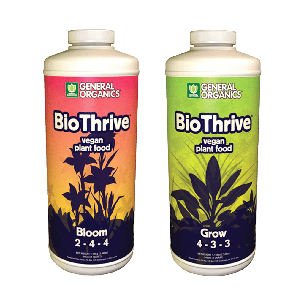 General Organics BioThrive Grow or Bloom 1 Quart – Organic Plant Nutrients for Vegetables, Herbs & Indoor Plants