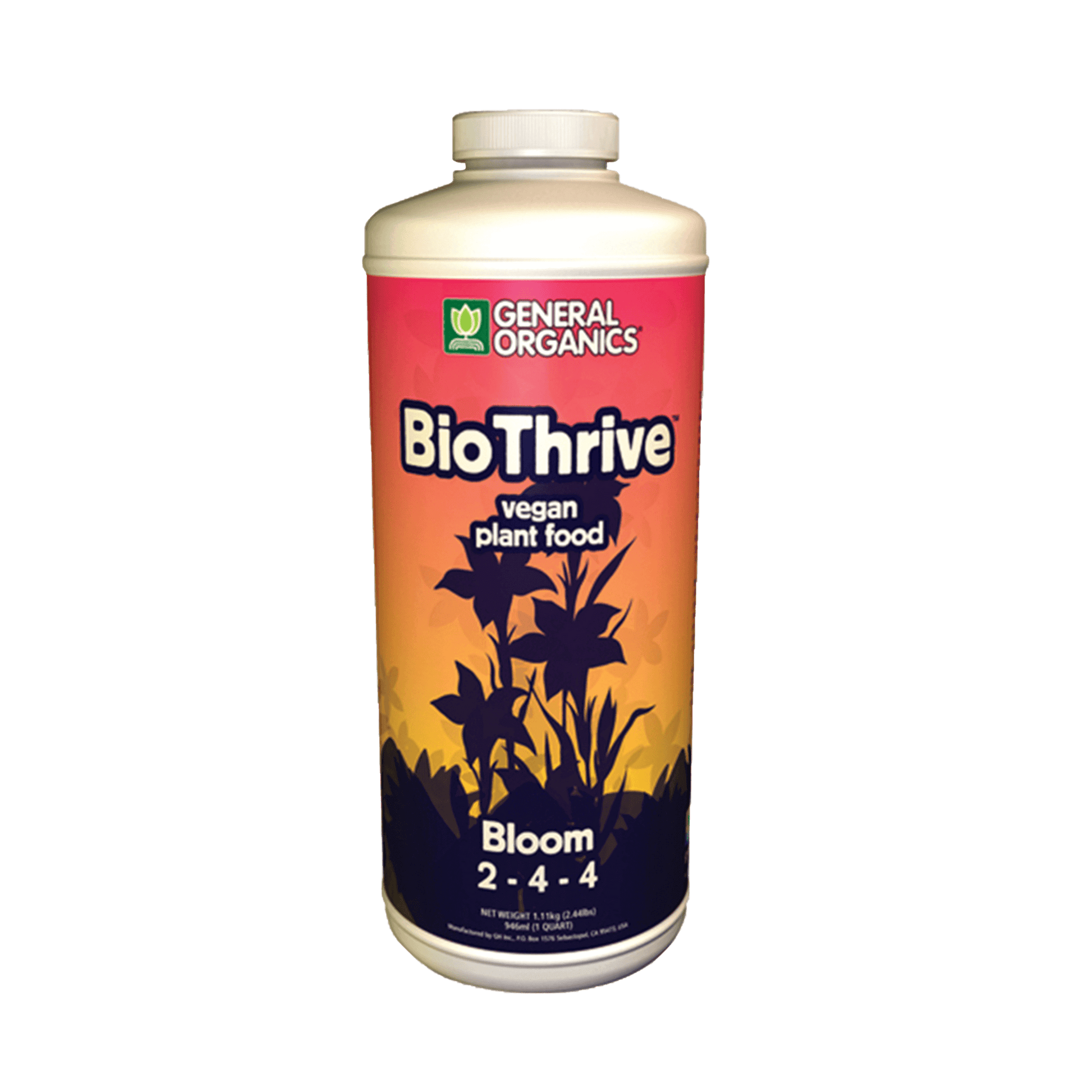 General Organics BioThrive Grow or Bloom 1 Quart – Organic Plant Nutrients for Vegetables, Herbs & Indoor Plants