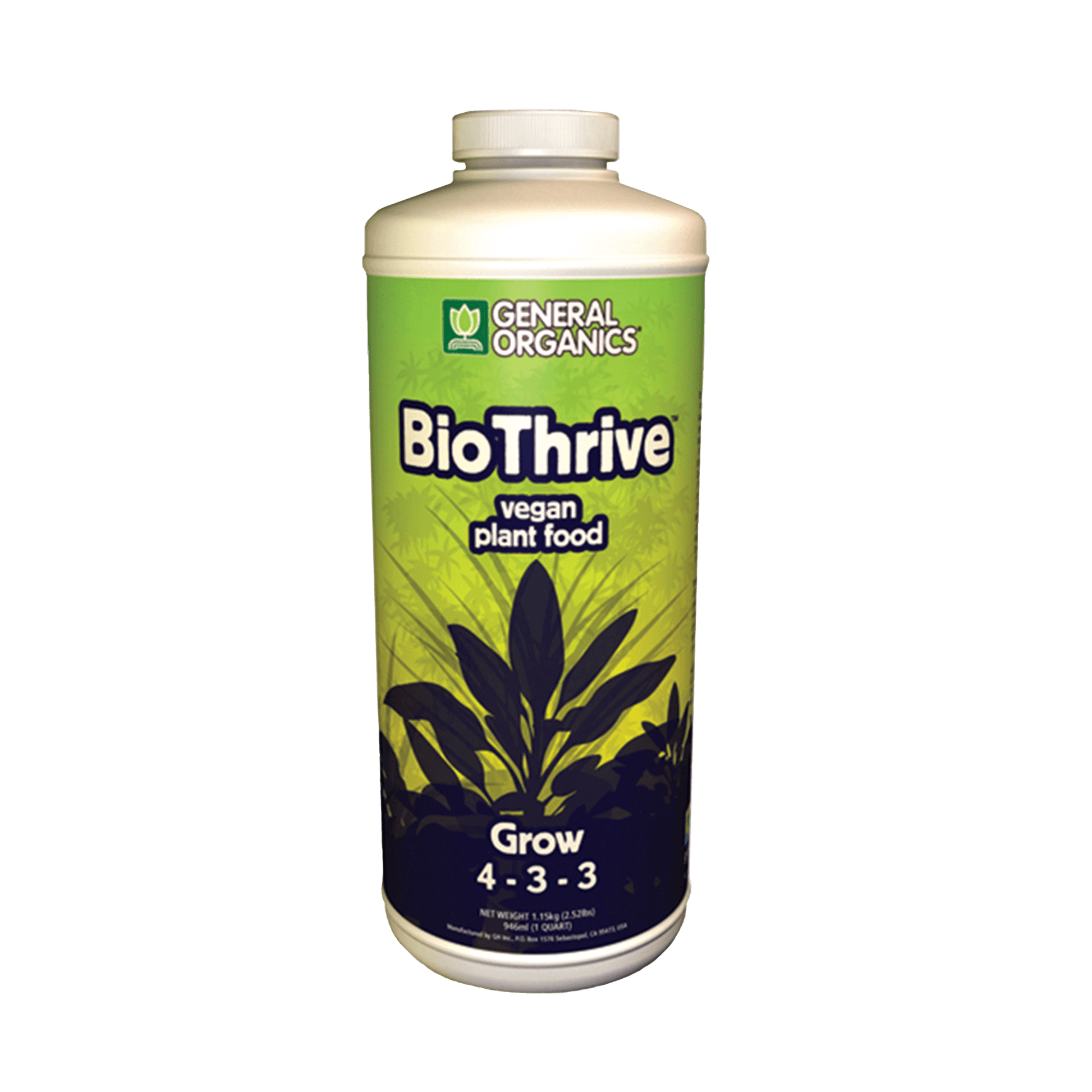 General Organics BioThrive Grow or Bloom 1 Quart – Organic Plant Nutrients for Vegetables, Herbs & Indoor Plants