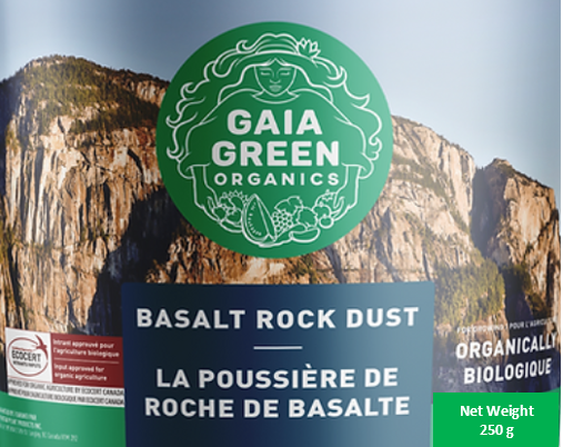 Gaia Green Basalt Rock Dust 250 g – Natural Soil Mineral for Vegetables, Herbs & Indoor Plants