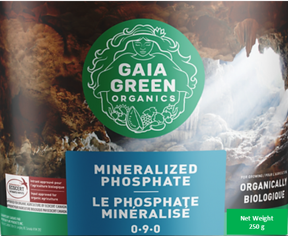 Gaia Green Mineralized Phosphate 250g – Organic Phosphorus Fertilizer for Vegetables, Herbs & Flowering Plants (0-9-0)