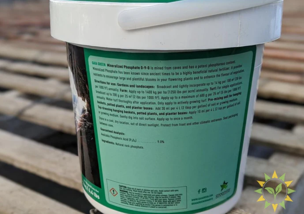 Gaia Green Mineralized Phosphate 250g – Organic Phosphorus Fertilizer for Vegetables, Herbs & Flowering Plants (0-9-0)