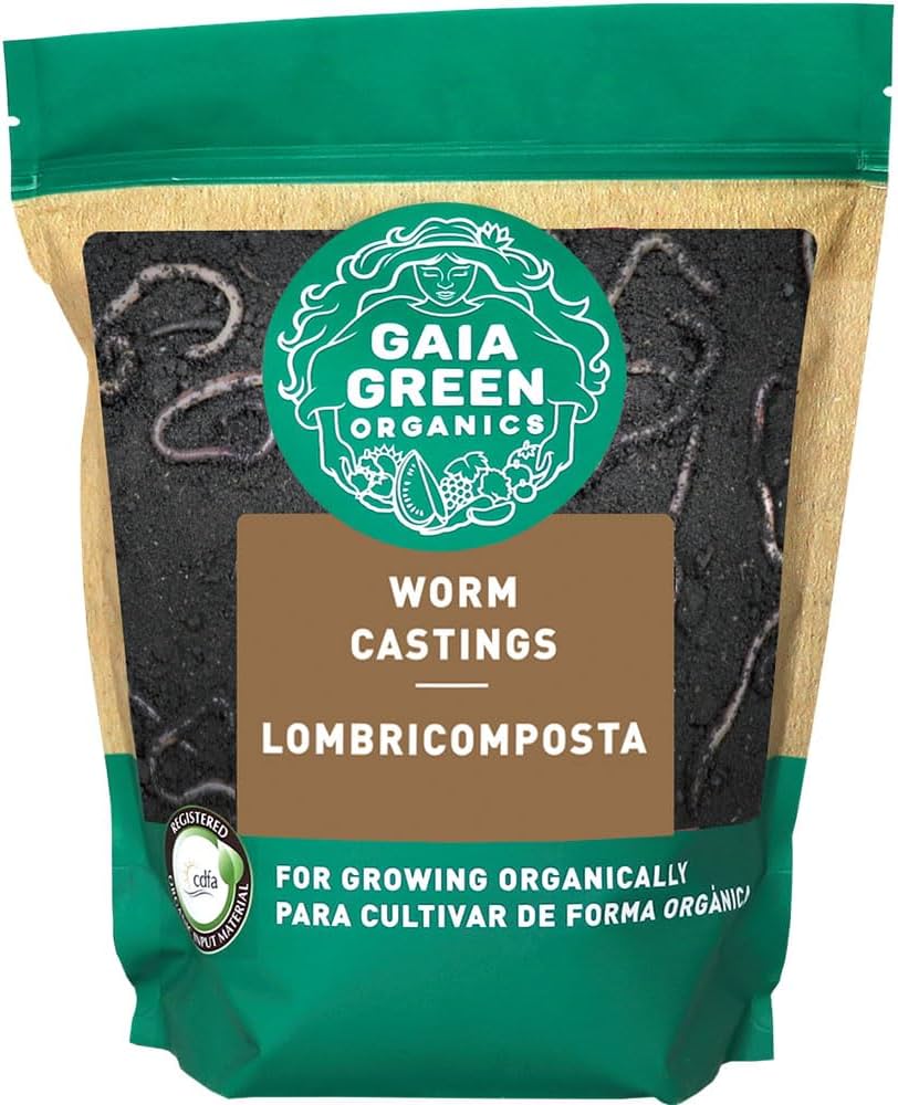 Gaia Green Worm Castings 2-0-0 500 g/2kg – Organic Soil Booster for Vegetables & Indoor Plants
