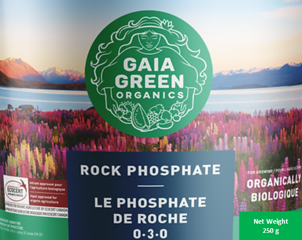 Gaia Green Rock Phosphate 250 g – Slow-Release Phosphorus Fertilizer for Vegetables, Herbs & Indoor Plants