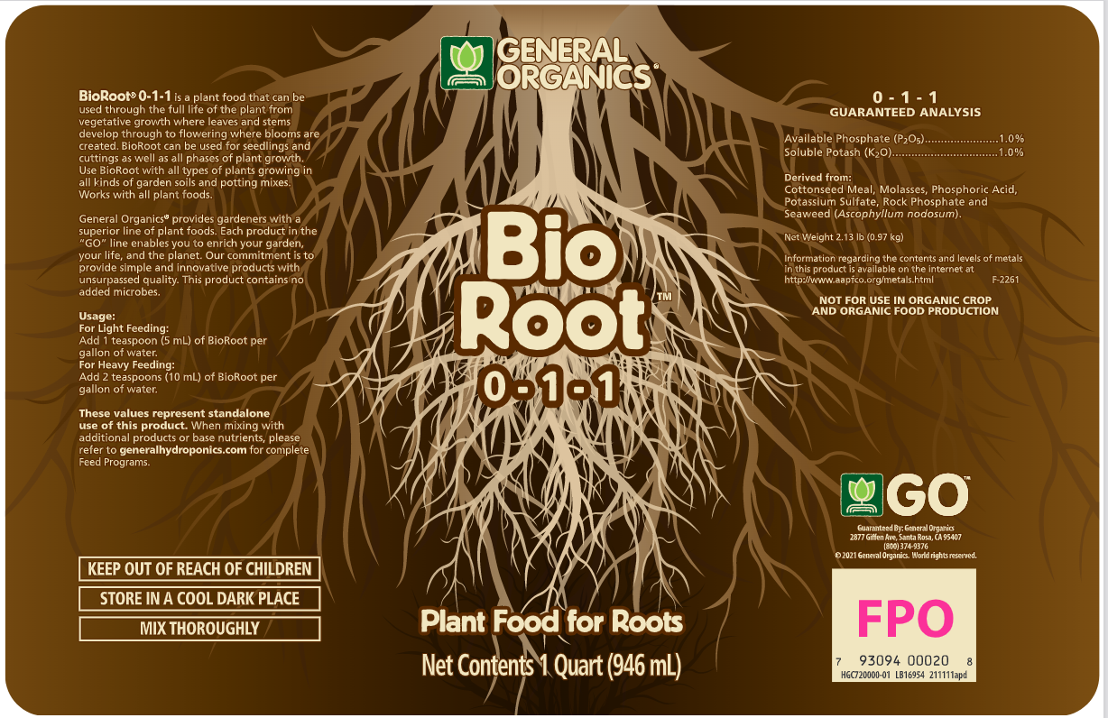 General Organics BioRoot Root Booster – Natural Root Enhancer for Vegetables & Indoor Plants