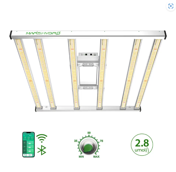 Mars Hydro FC-E4800 480W LED Grow Light – Full Spectrum, Dimmable, 4x4 ft Coverage