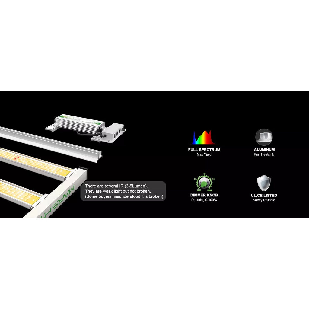Mars Hydro FC-E3000 300W LED Grow Light – Full Spectrum, Dimmable for Indoor Plants