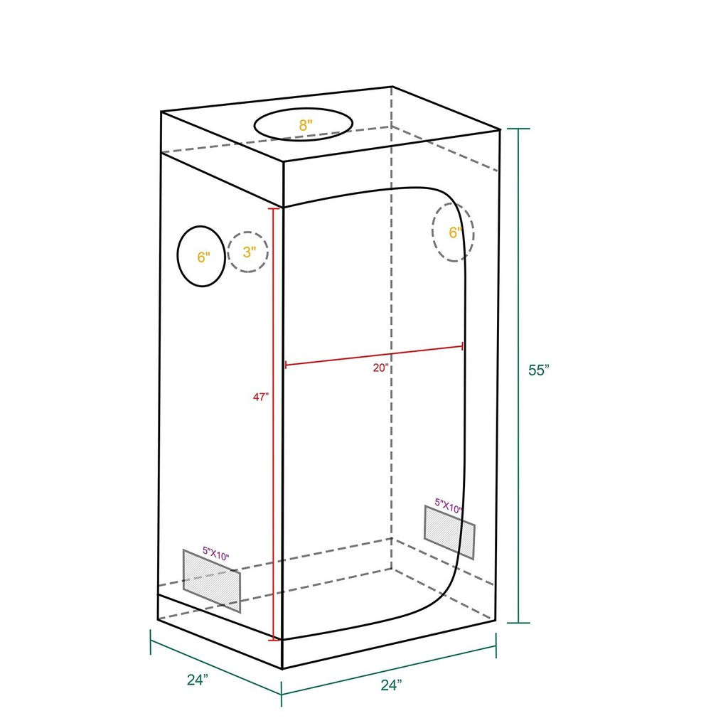 Mars Hydro Grow Tent 60×60×140 cm – Compact Indoor Gardening Tent