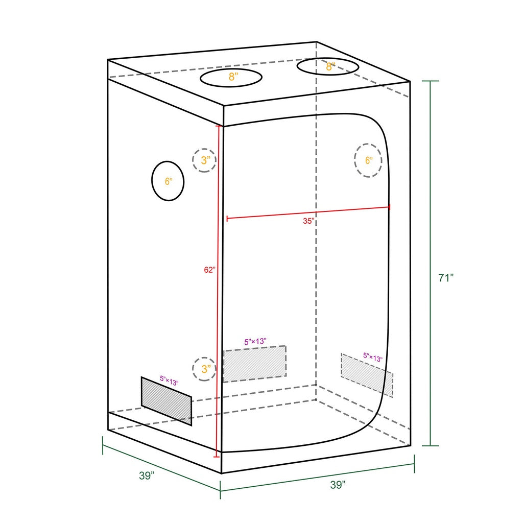 Mars Hydro Grow Tent 100×100×180 cm – For Home Gardening Use