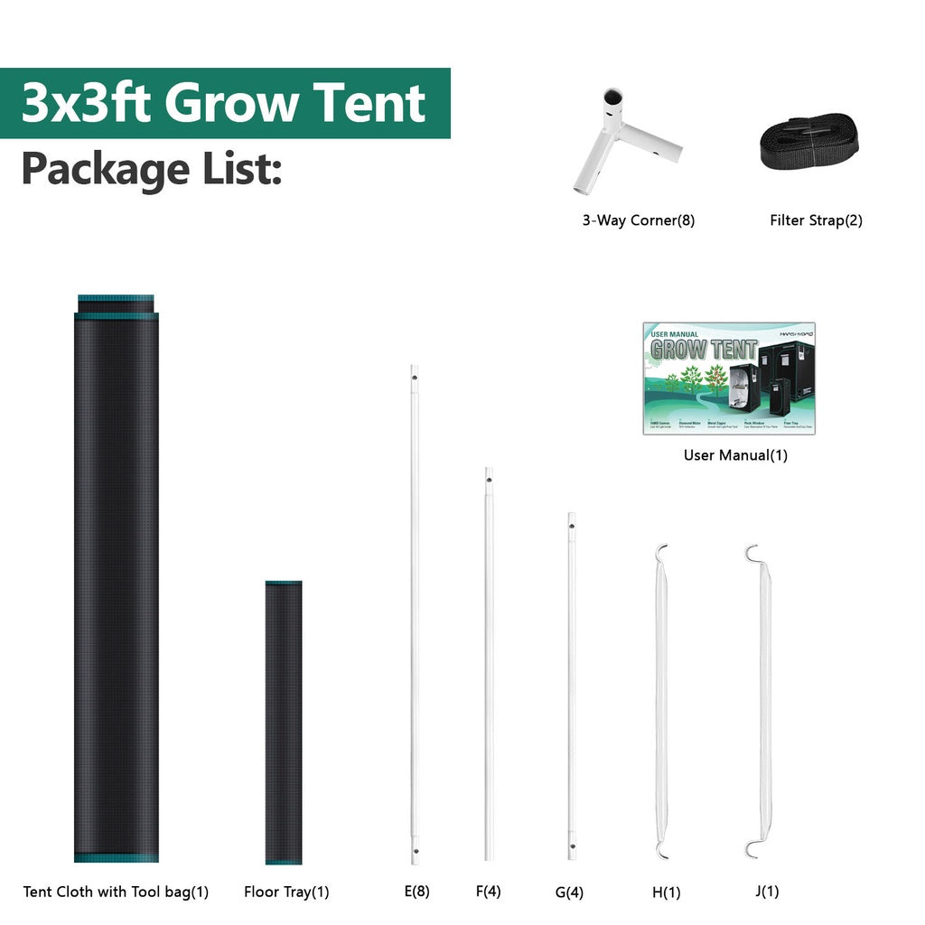 Mars Hydro Grow Tent 100×100×180 cm – For Home Gardening Use