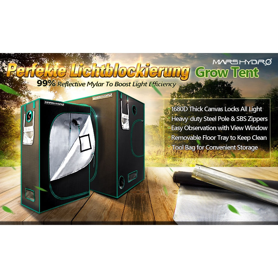 Mars Hydro Grow Tent 100×100×180 cm – For Home Gardening Use