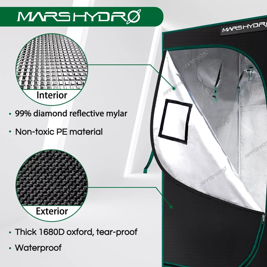 Mars Hydro Grow Tent 120×120×200 cm – Indoor Gardening for Herbs & Vegetables