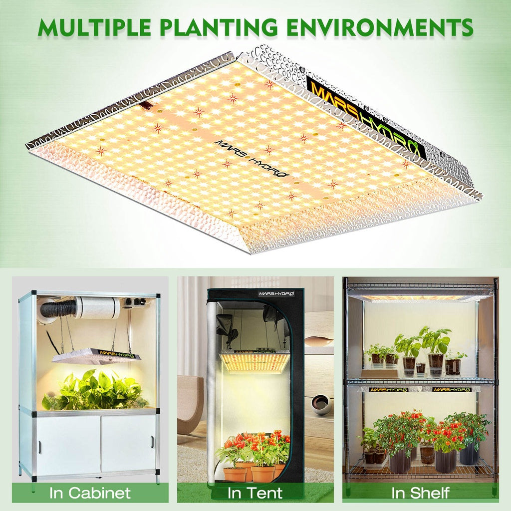 Mars Hydro TS1000 150W LED Grow Light – Full Spectrum, Dimmable for Indoor Plants