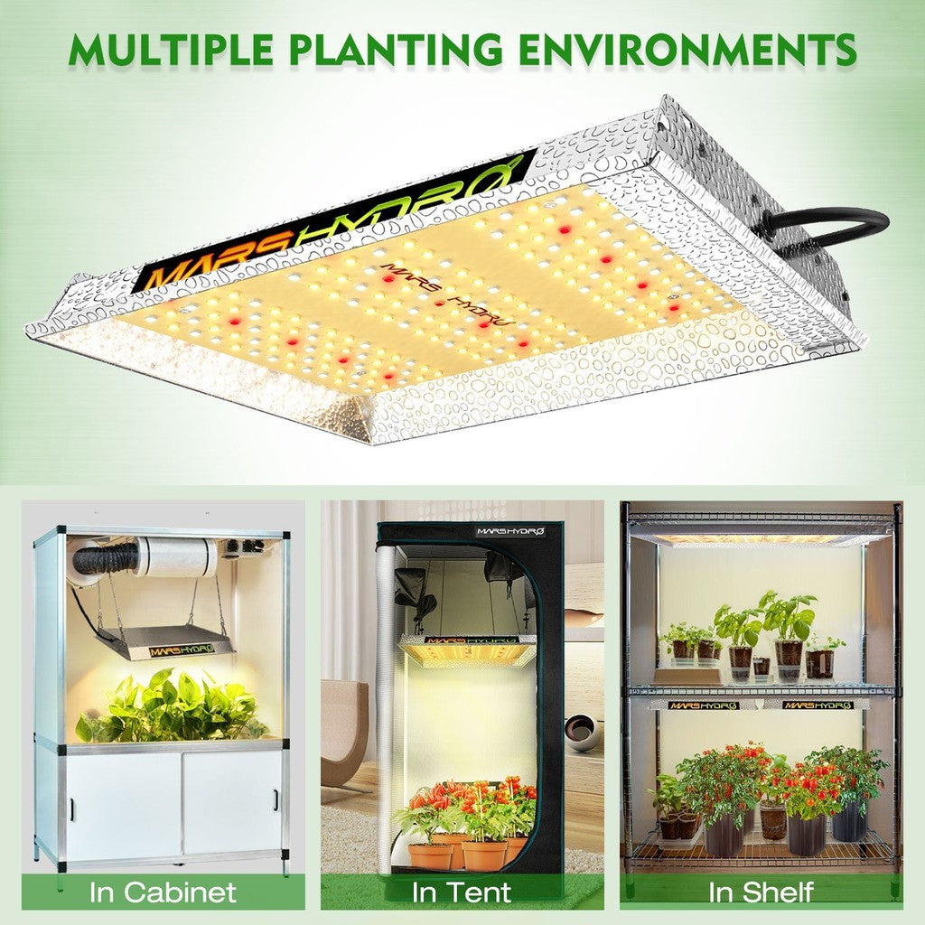 Mars Hydro TS600 100W LED Grow Light – Full Spectrum for Indoor Plants & Herbs