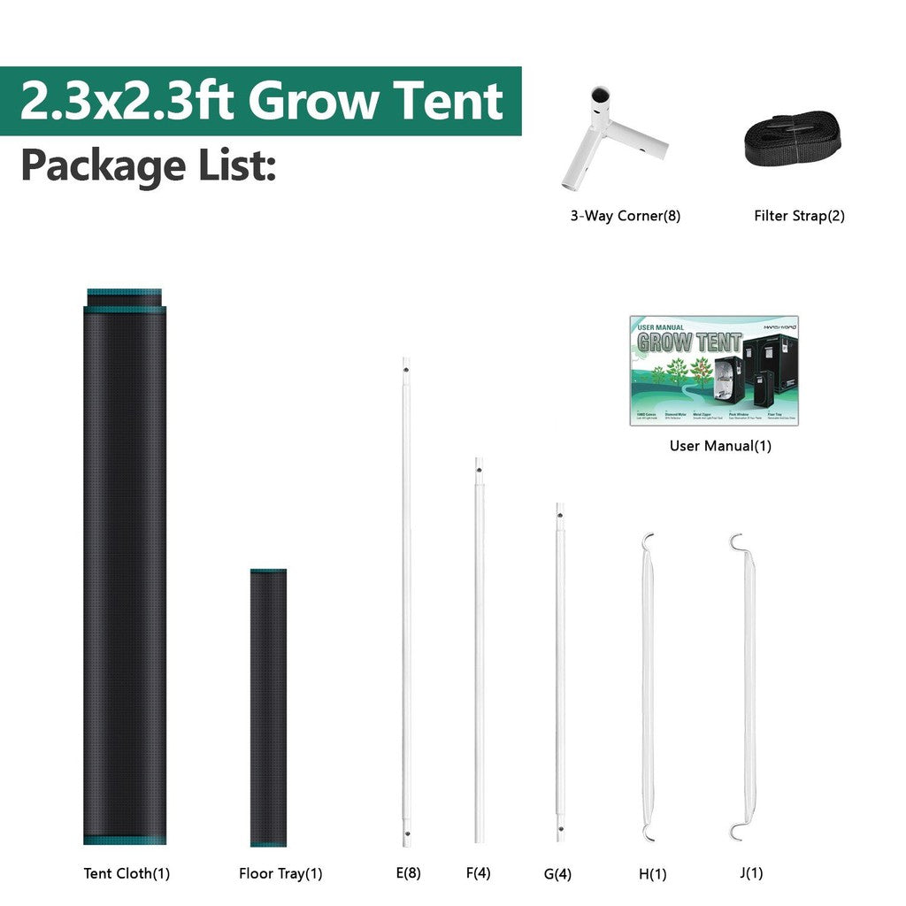 Mars Hydro Grow Tent 70×70×160 cm – Compact Indoor Tent for Herbs & Vegetables