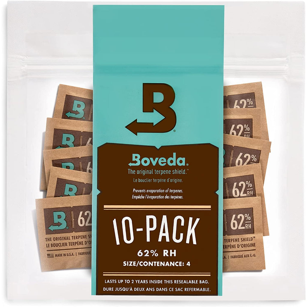 Boveda Terpene Shield 62% Humidity Control – Size 8 (8g) & Size 4 (4g)