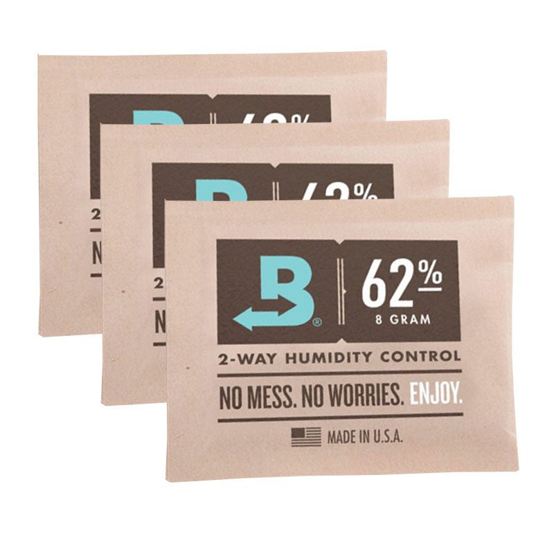 Boveda Terpene Shield 62% Humidity Control – Size 8 (8g) & Size 4 (4g)